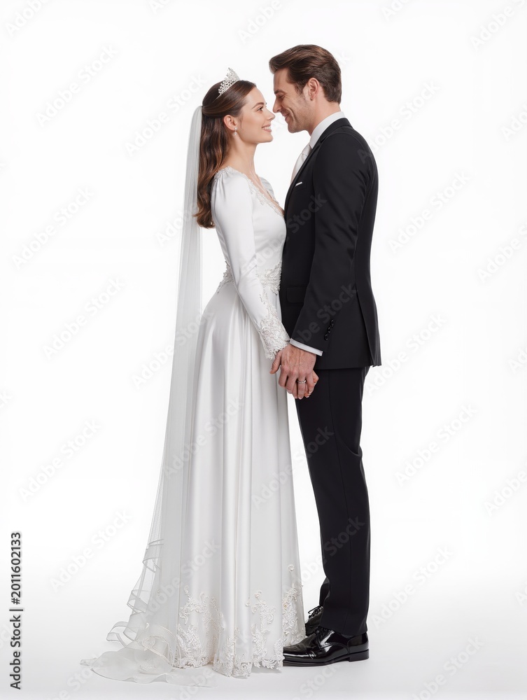 Naklejka premium Wedding couple portrait
