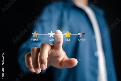 Billede på lærred Loyalty rewards program tiers for customer membership