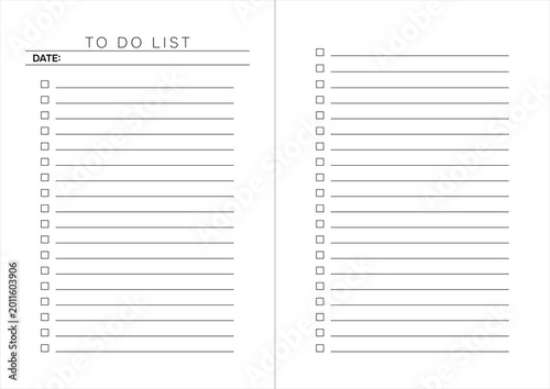 Modern Minimalist A4 To-Do List Template for Business Productivity and Agile Project