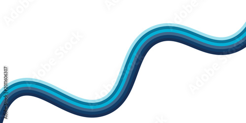 Blue Abstract Wave Banner Background with Modern Flowing Curves Design, eps 10