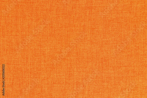 Orange fabric cloth texture for background, natural textile pattern.