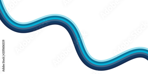 Blue Abstract Wave Banner Background with Modern Flowing Curves Design, eps 10