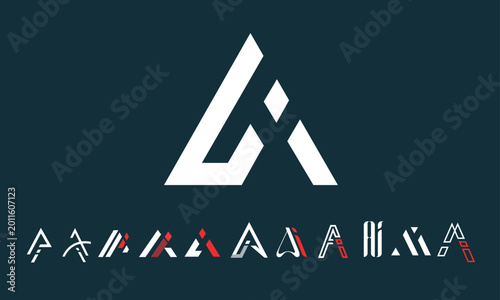 AI Monogram Logo Set Minimal Letter A Logo Collection Modern Geometric Branding Vector Pack