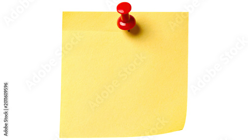 Fotografía sticky note with push pin isolated on transparent background