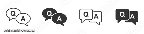 Quadro su tela Question and answer icon set