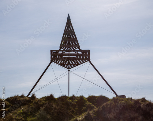 Slika na platnu Seamark at Skagen on the northern tip of Jutland, Denmark.