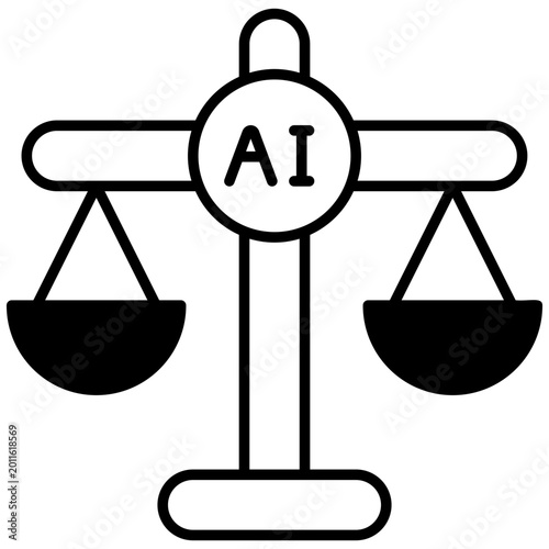 AI Regulation Icon - AI Ethics Set