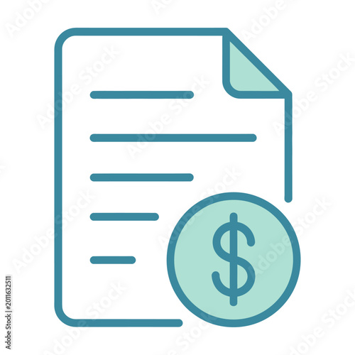 Financial checklist with dollar sign approval vector flat design