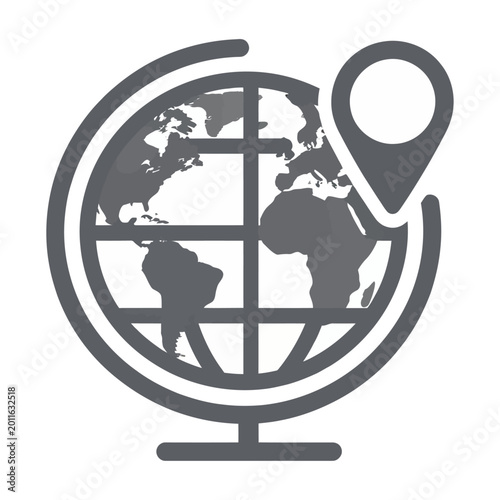 Travel planning and world exploration with compass and map vector