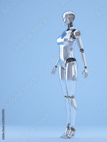 Futuristic human body design exploration studio setting 3d render minimalist environment side view innovative concept