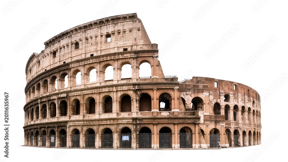 Naklejka premium Ancient Roman Colosseum Amphitheater Stone Archway Structure