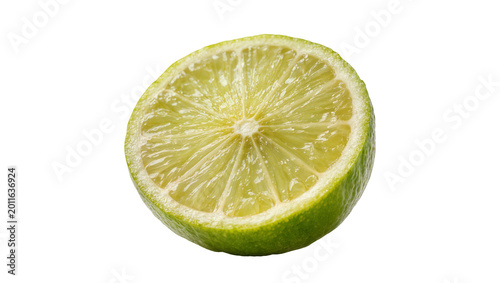 Tableau sur toile Fresh halved lime with juicy pulp and visible segments