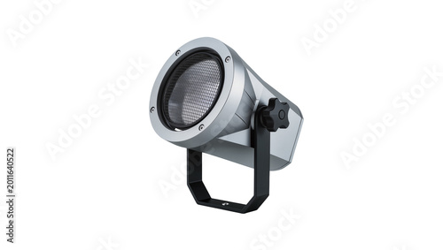 Tableau sur toile Silver modern LED floodlight with black mounting bracket