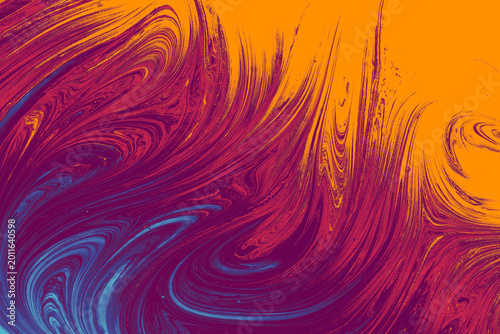 Abstract Liquid Ebru Marbling Texture