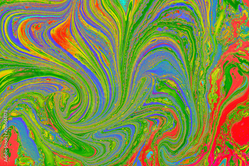 Abstract Liquid Ebru Marbling Texture