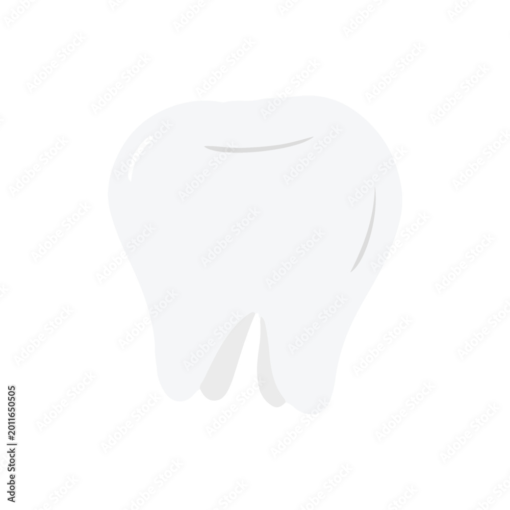 Obraz premium Clean White Molar Tooth Illustration