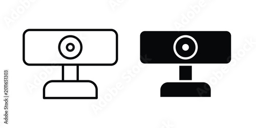 Bild auf Leinwand Web camera icon set. Black vector symbols
