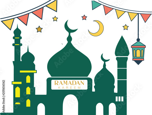 Vector illustration featuring a mosque, castle, and church with iconic architectural landmarks and travel-themed design elements