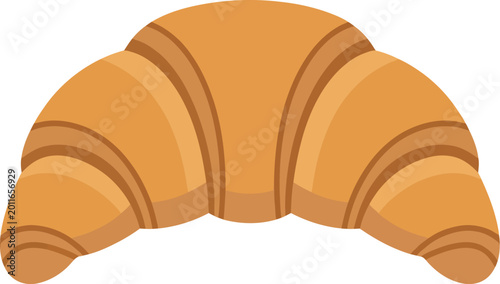 Foto A fresh buttery croissant baked to perfection is displayed as a simple vector il