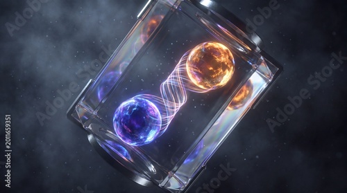 Abstract 3D Quantum Entanglement Visualization And Energy