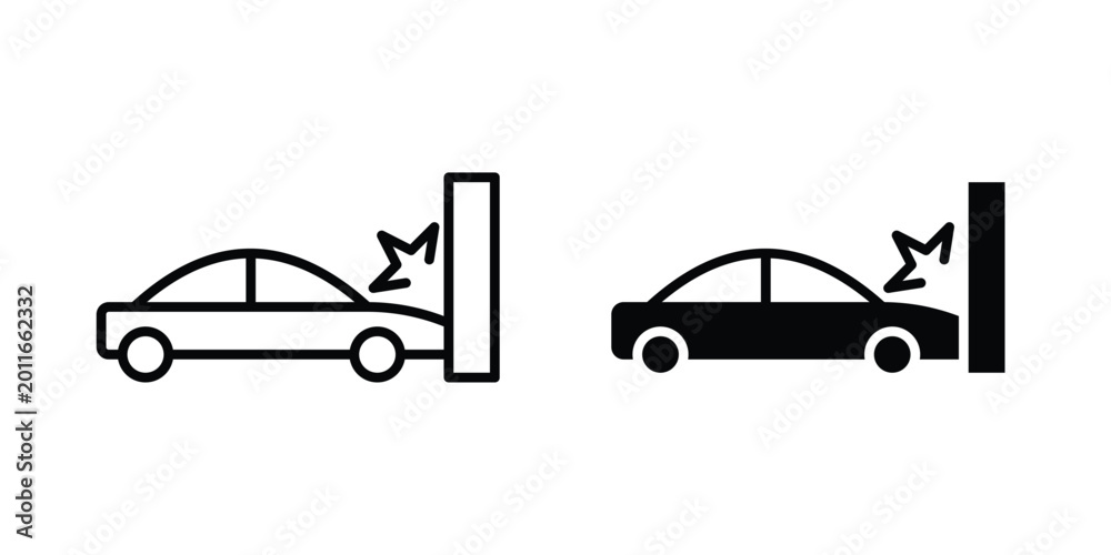 Naklejka premium Accident icon. Vector icons for design projects