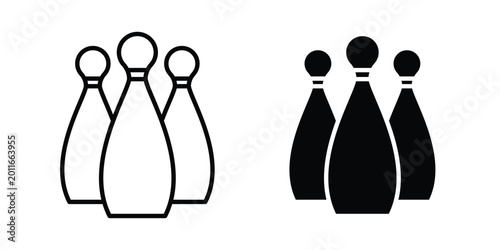 Konstfotografi Bowling icon. Vector icons for design projects