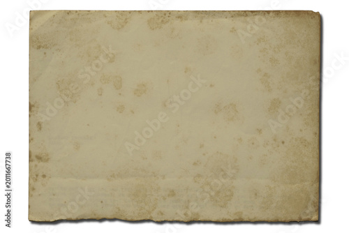 Old weathered paper texture background with stains, vintage aged parchment isolated on transparent background