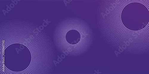 Schilderij op canvas Simple purple abstract background with circle line motif