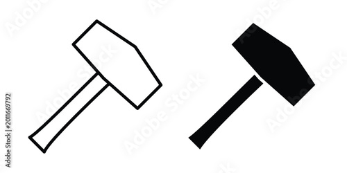 Fotografi Hammer icon. Vector icons for design projects
