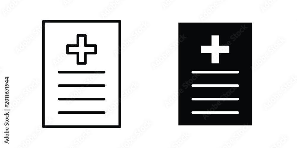 Obraz premium Medical report icon. Vector icons for design projects
