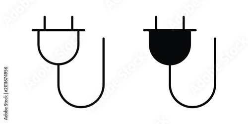 Cuadro en lienzo Plug icon. Vector icons for design projects