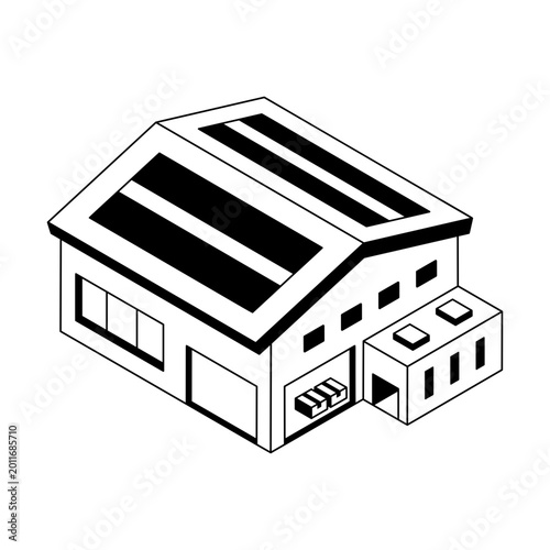 Фотография Isometric style illustration of a warehouse