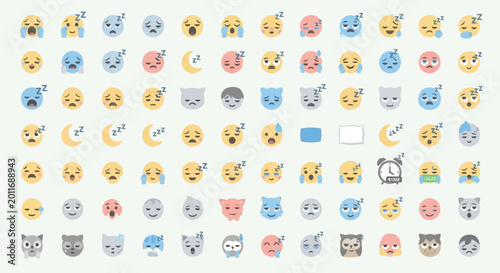Quadro su tela Cat emoticons and smileys ai dashboard data visualization futuristic interface a