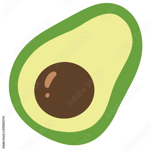 Avocado fruit illustration