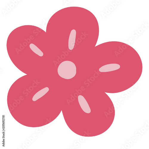 Pink flower illustration