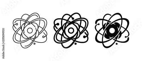 Bilde på lerret Atomic Orbitals, Science Icons, Physics Symbols