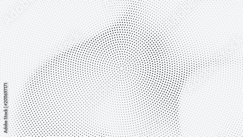 Halftone dots pattern with gradient effect
