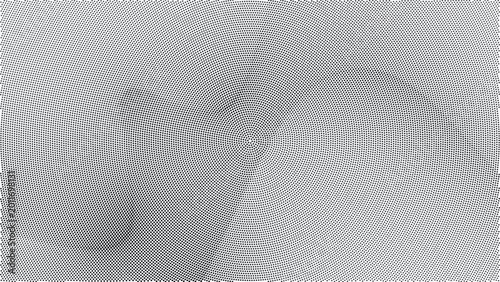 Halftone pattern with concentric circles and gradient effect