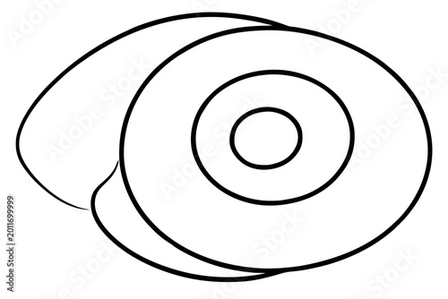 Minimal Seashell Spiral Outline SVG | Nautical Shell Line Art Vector