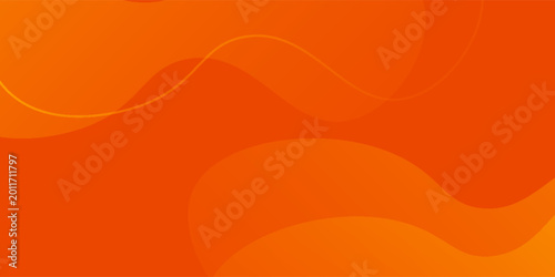 Принти на полотні Trend colorful orange curve background vector