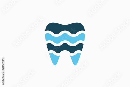 Dental Waves Vector Logo Premium 