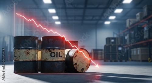 Crude oil prices falling in storage