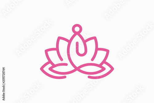 Yoga Lotus Vector Logo Premium 