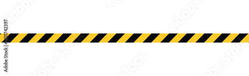Bild auf Leinwand Caution Tape: Diagonal stripes, black and yellow stripes, security