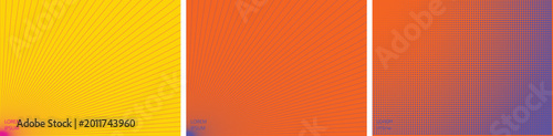 Colorful gradient background with lines and dots pattern design