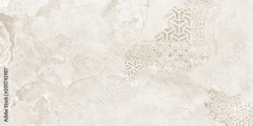 Cuadro en lienzo Cream vintage patchwork seamless pattern