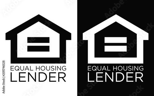 Foto equal housing Lender black logo svg vector