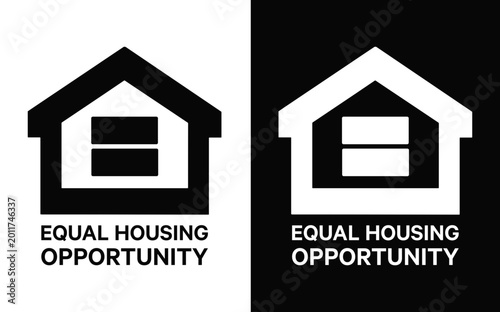 Bild auf Leinwand Equal Housing Opportunity icon vector SVG