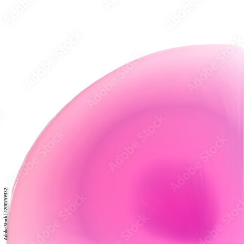 pink plastic curved corner blob