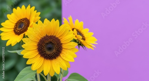 Background with sunflowers